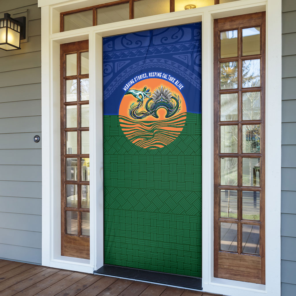 Torres Strait Islanders Day Traditional Dhari Headdress Door Cover Indigenous Australian Tribal Weaving Pattern Culture