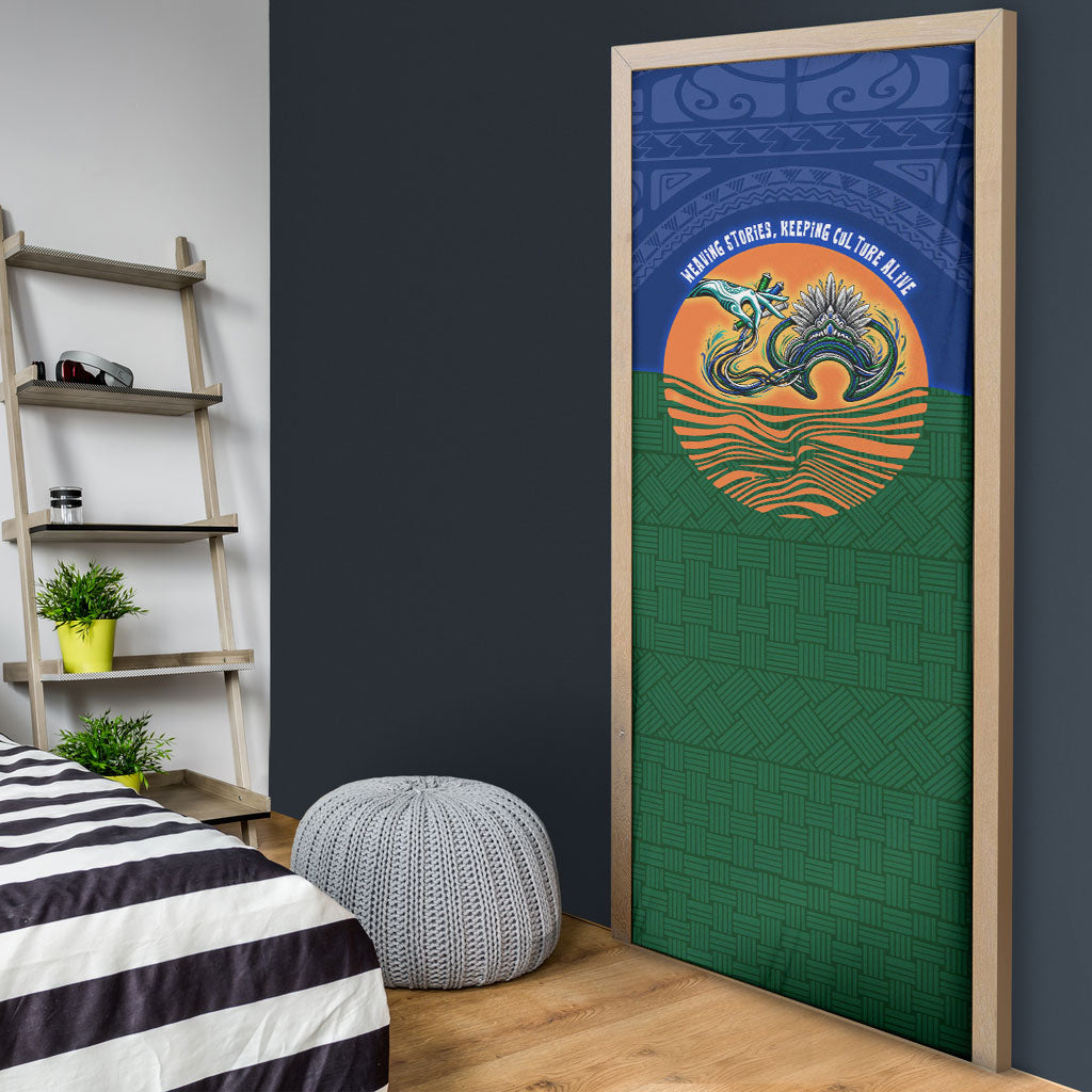 Torres Strait Islanders Day Traditional Dhari Headdress Door Cover Indigenous Australian Tribal Weaving Pattern Culture