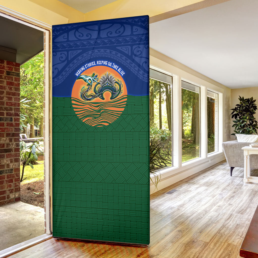 Torres Strait Islanders Day Traditional Dhari Headdress Door Cover Indigenous Australian Tribal Weaving Pattern Culture