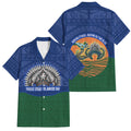 Torres Strait Islanders Day Traditional Dhari Headdress Family Matching Long Sleeve Bodycon Dress and Hawaiian Shirt Indigenous Australian Tribal Weaving Pattern Culture