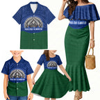 Torres Strait Islanders Day Traditional Dhari Headdress Family Matching Mermaid Dress and Hawaiian Shirt Indigenous Australian Tribal Weaving Pattern Culture