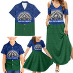 Torres Strait Islanders Day Traditional Dhari Headdress Family Matching Summer Maxi Dress and Hawaiian Shirt Indigenous Australian Tribal Weaving Pattern Culture