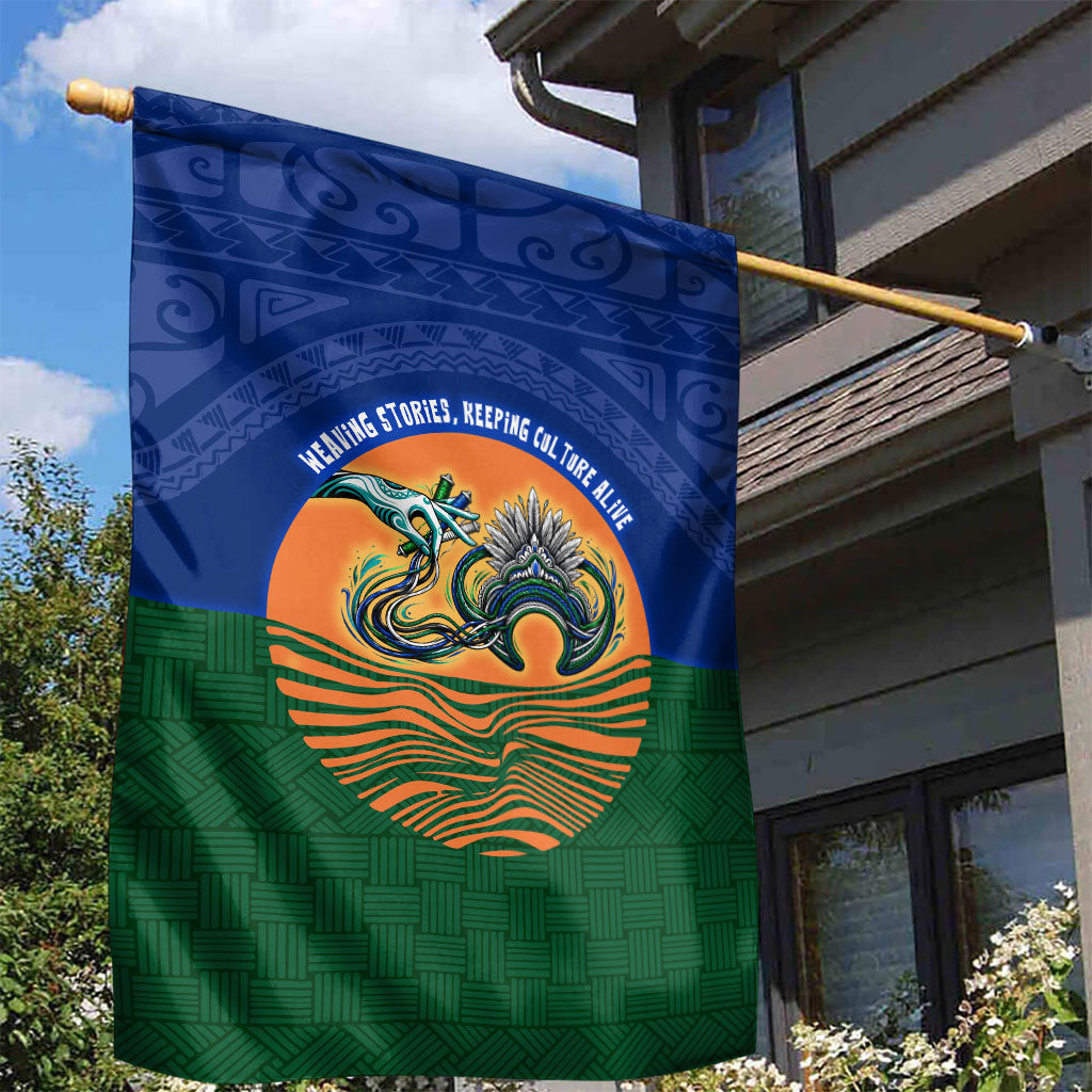 Torres Strait Islanders Day Traditional Dhari Headdress Garden Flag Indigenous Australian Tribal Weaving Pattern Culture