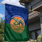 Torres Strait Islanders Day Traditional Dhari Headdress Garden Flag Indigenous Australian Tribal Weaving Pattern Culture