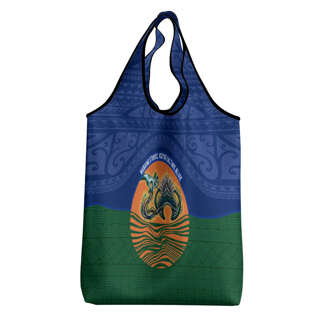 Torres Strait Islanders Day Traditional Dhari Headdress Grocery Bag Indigenous Australian Tribal Weaving Pattern Culture