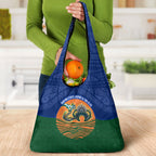 Torres Strait Islanders Day Traditional Dhari Headdress Grocery Bag Indigenous Australian Tribal Weaving Pattern Culture