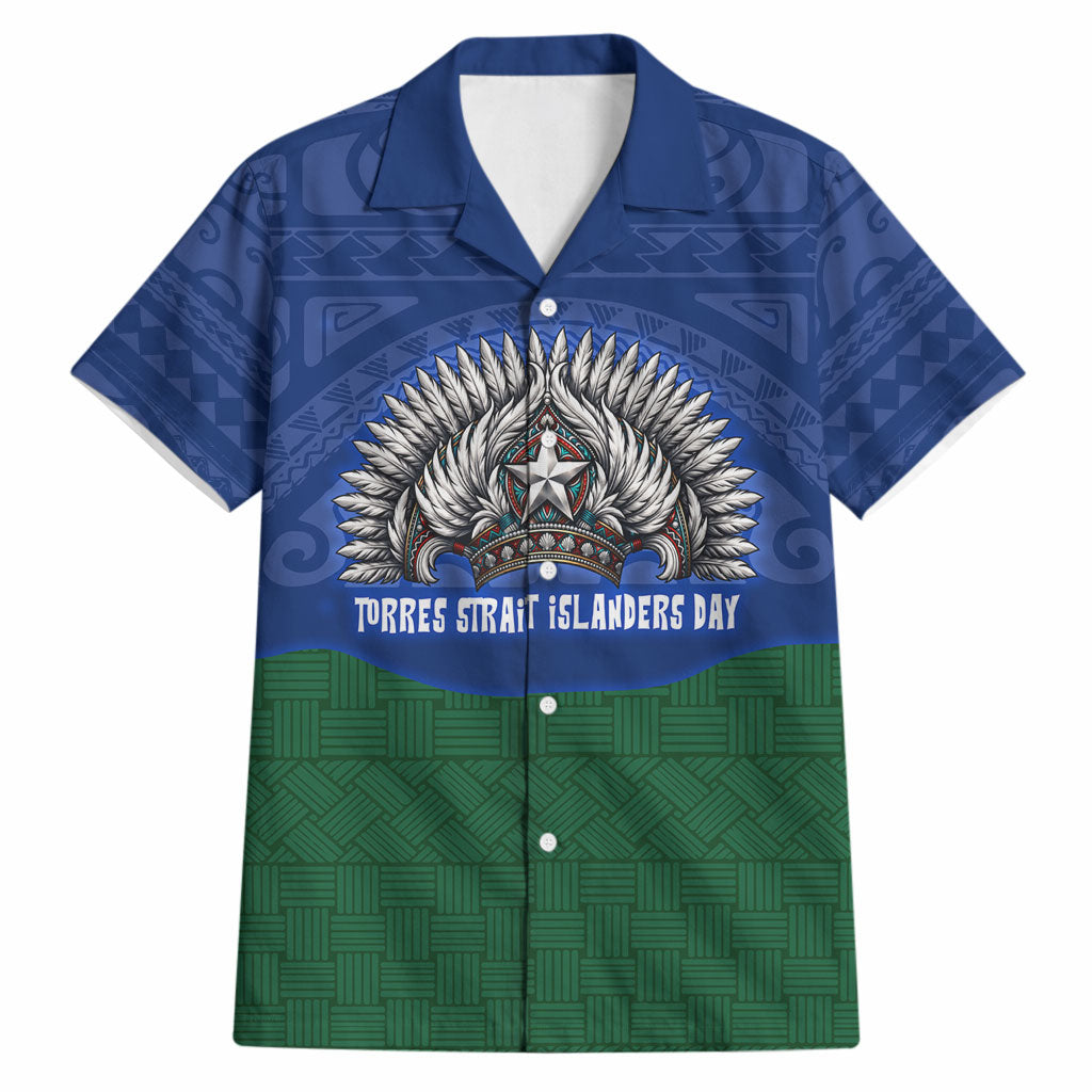 Torres Strait Islanders Day Traditional Dhari Headdress Hawaiian Shirt Indigenous Australian Tribal Weaving Pattern Culture