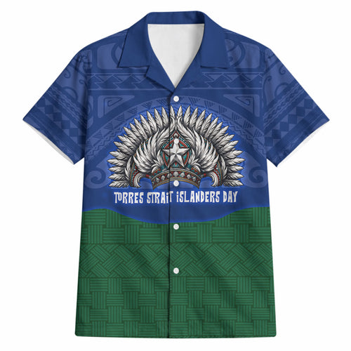 Torres Strait Islanders Day Traditional Dhari Headdress Hawaiian Shirt Indigenous Australian Tribal Weaving Pattern Culture