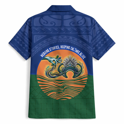 Torres Strait Islanders Day Traditional Dhari Headdress Hawaiian Shirt Indigenous Australian Tribal Weaving Pattern Culture