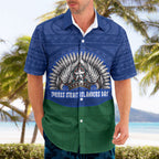 Torres Strait Islanders Day Traditional Dhari Headdress Hawaiian Shirt Indigenous Australian Tribal Weaving Pattern Culture