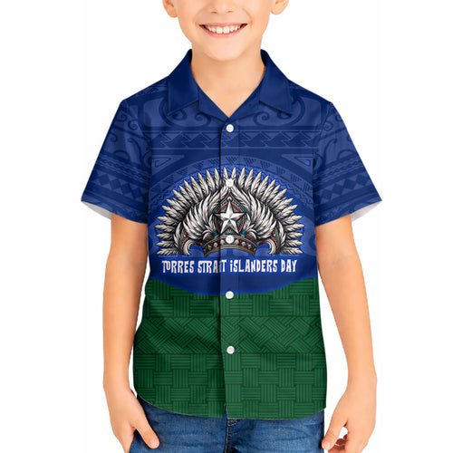 Torres Strait Islanders Day Traditional Dhari Headdress Hawaiian Shirt Indigenous Australian Tribal Weaving Pattern Culture
