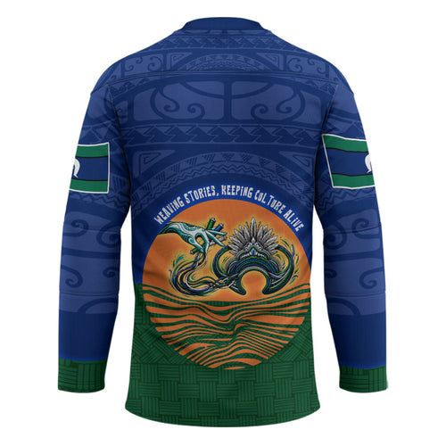 Torres Strait Islanders Day Traditional Dhari Headdress Hockey Jersey Indigenous Australian Tribal Weaving Pattern Culture