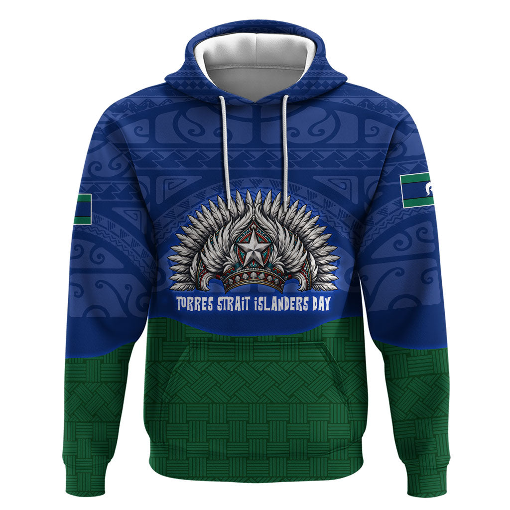 Torres Strait Islanders Day Traditional Dhari Headdress Hoodie Indigenous Australian Tribal Weaving Pattern Culture