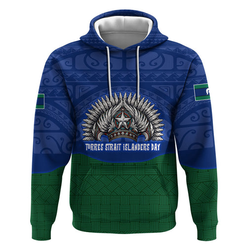 Torres Strait Islanders Day Traditional Dhari Headdress Hoodie Indigenous Australian Tribal Weaving Pattern Culture