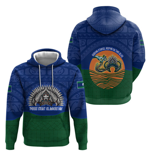 Torres Strait Islanders Day Traditional Dhari Headdress Hoodie Indigenous Australian Tribal Weaving Pattern Culture
