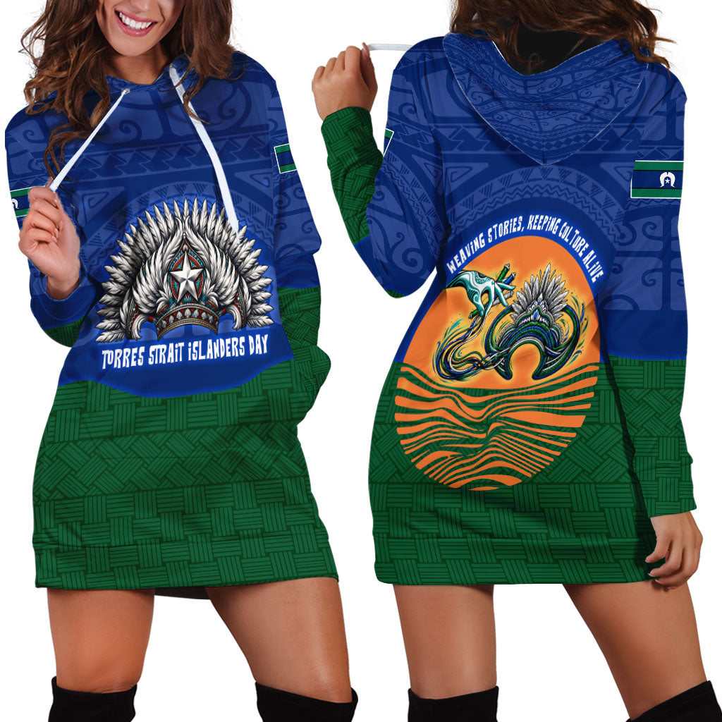 Torres Strait Islanders Day Traditional Dhari Headdress Hoodie Dress Indigenous Australian Tribal Weaving Pattern Culture