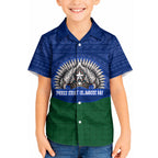 Torres Strait Islanders Day Traditional Dhari Headdress Kid Hawaiian Shirt Indigenous Australian Tribal Weaving Pattern Culture