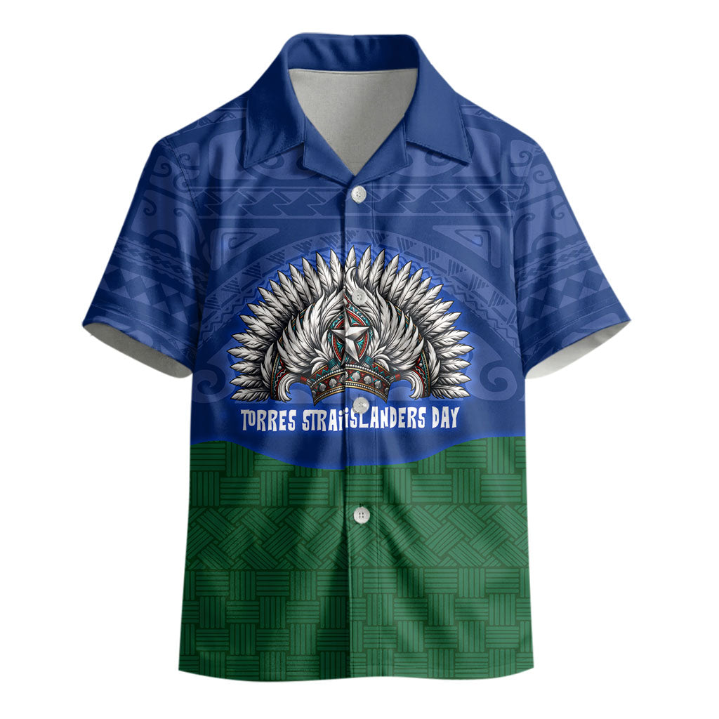 Torres Strait Islanders Day Traditional Dhari Headdress Kid Hawaiian Shirt Indigenous Australian Tribal Weaving Pattern Culture