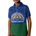 Torres Strait Islanders Day Traditional Dhari Headdress Kid Polo Shirt Indigenous Australian Tribal Weaving Pattern Culture