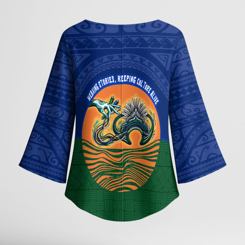 Torres Strait Islanders Day Traditional Dhari Headdress Kimono Sleeve Blouse Indigenous Australian Tribal Weaving Pattern Culture