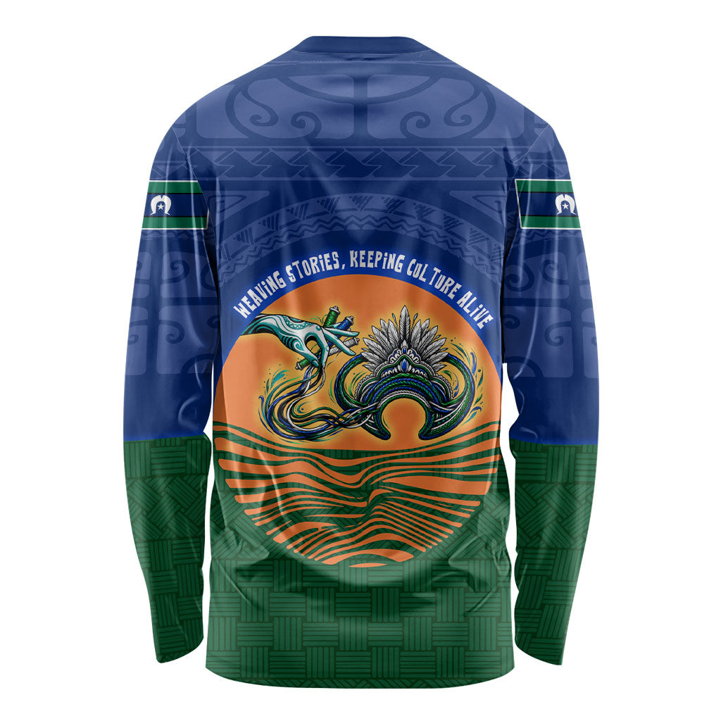 Torres Strait Islanders Day Traditional Dhari Headdress Long Sleeve Shirt Indigenous Australian Tribal Weaving Pattern Culture
