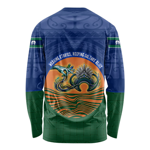 Torres Strait Islanders Day Traditional Dhari Headdress Long Sleeve Shirt Indigenous Australian Tribal Weaving Pattern Culture