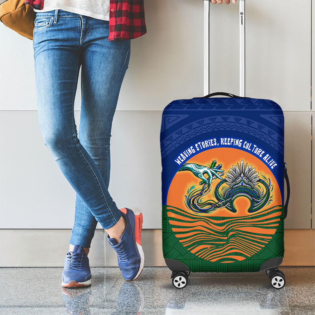 Torres Strait Islanders Day Traditional Dhari Headdress Luggage Cover Indigenous Australian Tribal Weaving Pattern Culture