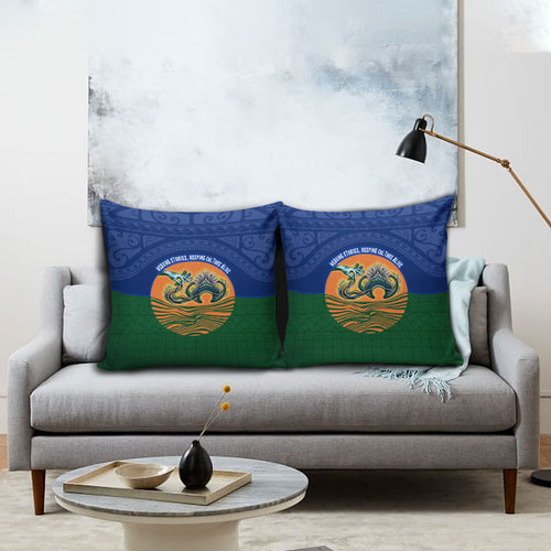 Torres Strait Islanders Day Traditional Dhari Headdress Pillow Cover Indigenous Australian Tribal Weaving Pattern Culture