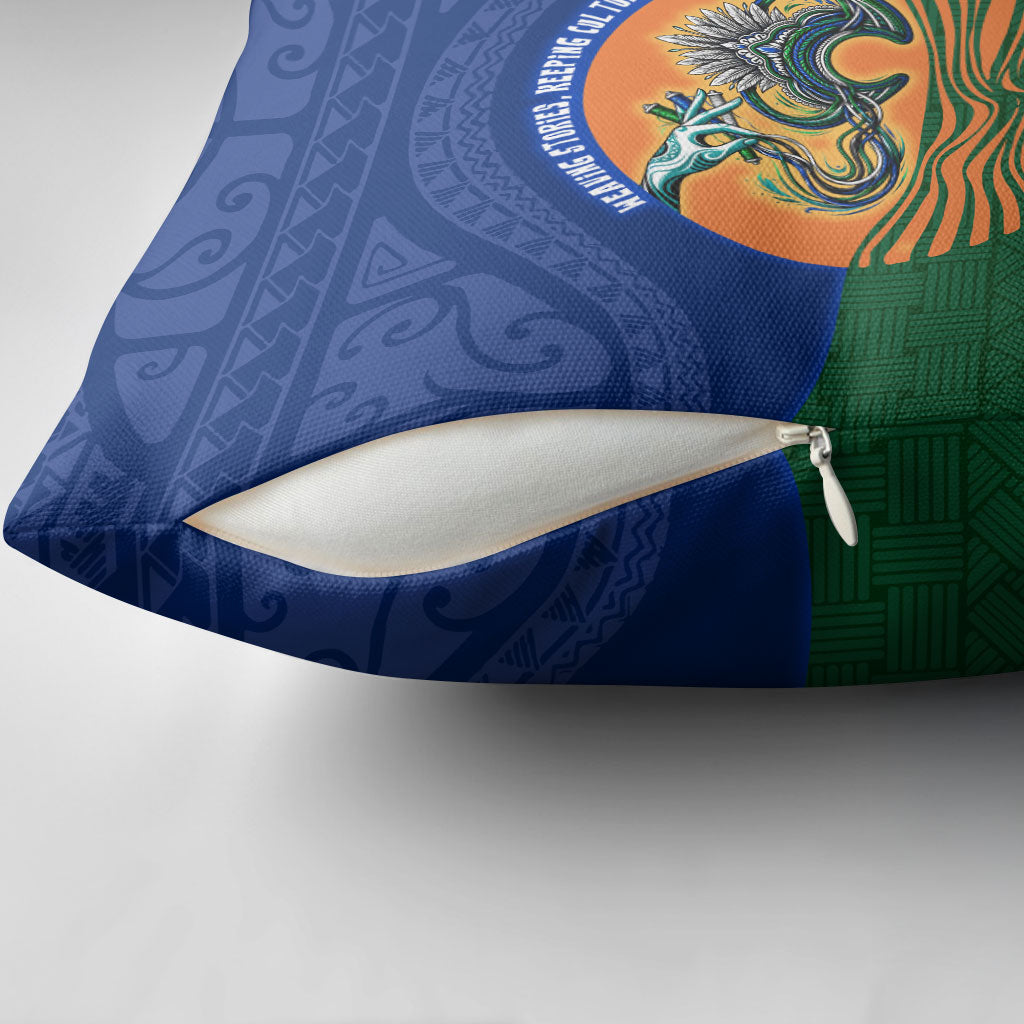 Torres Strait Islanders Day Traditional Dhari Headdress Pillow Cover Indigenous Australian Tribal Weaving Pattern Culture