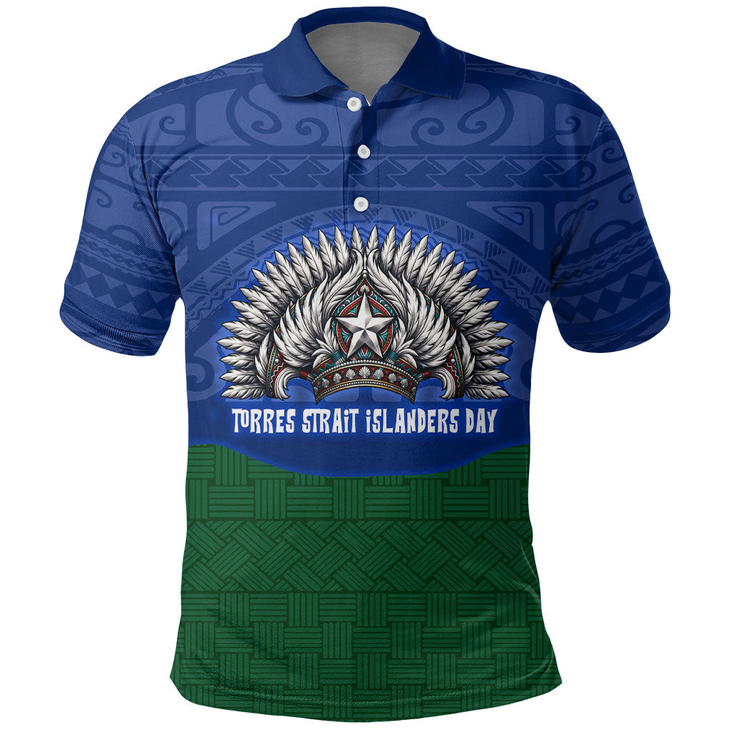 Torres Strait Islanders Day Traditional Dhari Headdress Polo Shirt Indigenous Australian Tribal Weaving Pattern Culture