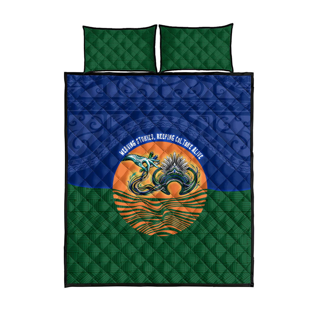 Torres Strait Islanders Day Traditional Dhari Headdress Quilt Bed Set Indigenous Australian Tribal Weaving Pattern Culture