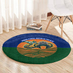 Torres Strait Islanders Day Traditional Dhari Headdress Round Carpet Indigenous Australian Tribal Weaving Pattern Culture