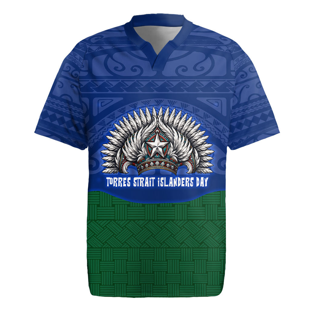 Torres Strait Islanders Day Traditional Dhari Headdress Rugby Jersey Indigenous Australian Tribal Weaving Pattern Culture