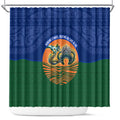 Torres Strait Islanders Day Traditional Dhari Headdress Shower Curtain Indigenous Australian Tribal Weaving Pattern Culture