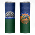 Torres Strait Islanders Day Traditional Dhari Headdress Skinny Tumbler Indigenous Australian Tribal Weaving Pattern Culture
