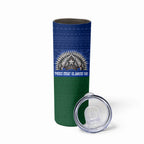 Torres Strait Islanders Day Traditional Dhari Headdress Skinny Tumbler Indigenous Australian Tribal Weaving Pattern Culture