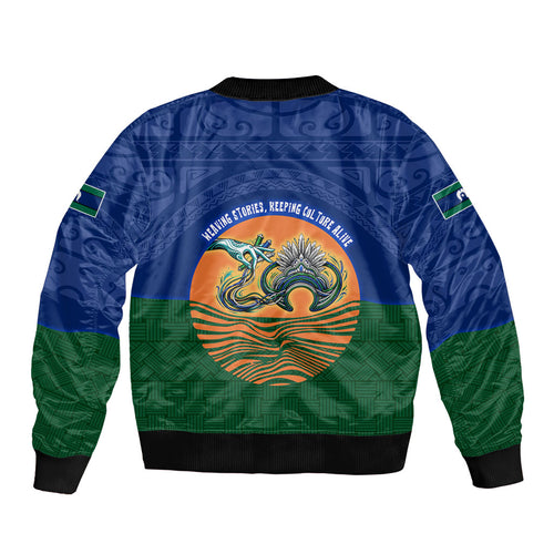 Torres Strait Islanders Day Traditional Dhari Headdress Sleeve Zip Bomber Jacket Indigenous Australian Tribal Weaving Pattern Culture
