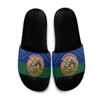 Torres Strait Islanders Day Traditional Dhari Headdress Slide Sandals Indigenous Australian Tribal Weaving Pattern Culture