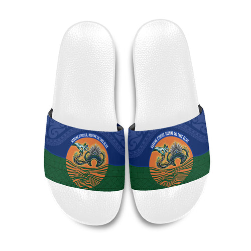 Torres Strait Islanders Day Traditional Dhari Headdress Slide Sandals Indigenous Australian Tribal Weaving Pattern Culture