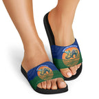 Torres Strait Islanders Day Traditional Dhari Headdress Slide Sandals Indigenous Australian Tribal Weaving Pattern Culture