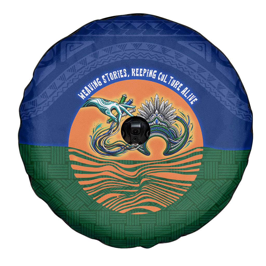 Torres Strait Islanders Day Traditional Dhari Headdress Spare Tire Cover Indigenous Australian Tribal Weaving Pattern Culture
