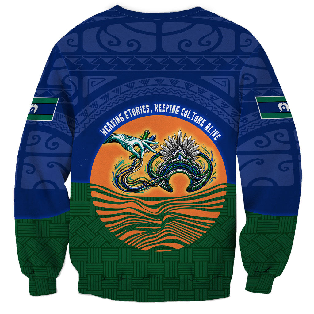 Torres Strait Islanders Day Traditional Dhari Headdress Sweatshirt Indigenous Australian Tribal Weaving Pattern Culture
