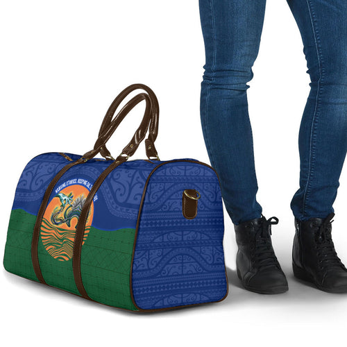 Torres Strait Islanders Day Traditional Dhari Headdress Travel Bag Indigenous Australian Tribal Weaving Pattern Culture