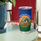 Torres Strait Islanders Day Traditional Dhari Headdress Tumbler Cup Indigenous Australian Tribal Weaving Pattern Culture