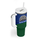 Torres Strait Islanders Day Traditional Dhari Headdress Tumbler With Handle Indigenous Australian Tribal Weaving Pattern Culture