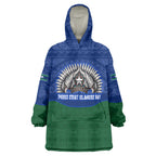 Torres Strait Islanders Day Traditional Dhari Headdress Wearable Blanket Hoodie Indigenous Australian Tribal Weaving Pattern Culture