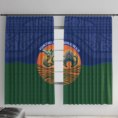 Torres Strait Islanders Day Traditional Dhari Headdress Window Curtain Indigenous Australian Tribal Weaving Pattern Culture