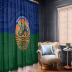Torres Strait Islanders Day Traditional Dhari Headdress Window Curtain Indigenous Australian Tribal Weaving Pattern Culture