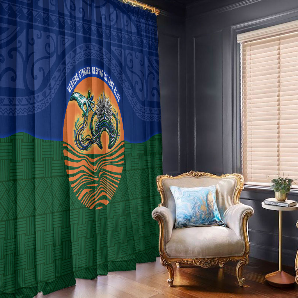 Torres Strait Islanders Day Traditional Dhari Headdress Window Curtain Indigenous Australian Tribal Weaving Pattern Culture