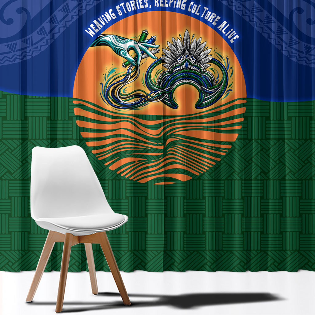 Torres Strait Islanders Day Traditional Dhari Headdress Window Curtain Indigenous Australian Tribal Weaving Pattern Culture